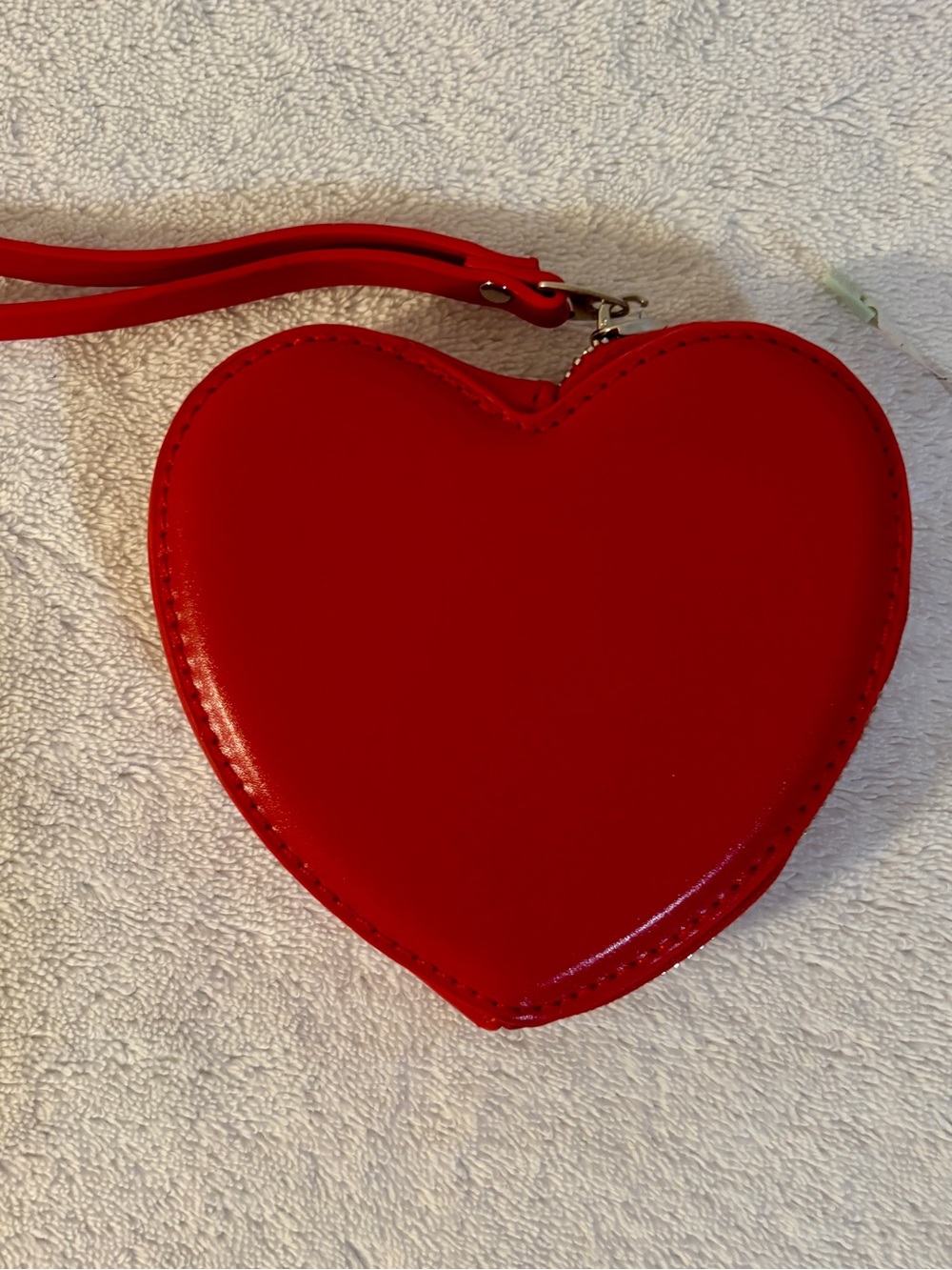 Red Heart Wristlet zippered pouch